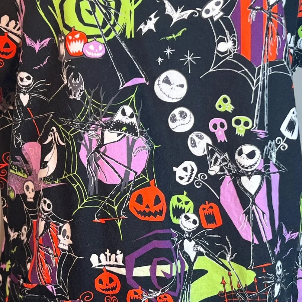 Halloween Scrub Disney Jack Skellington The Nightmare Before Christmas Size XL - Picture 3 of 7